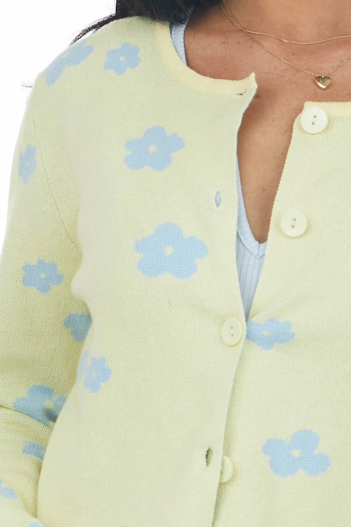 LE LIS Honeysuckle Flower Print Button Up Cardigan 10 LE LIS Honeysuckle Flower Print Button Up Cardigan