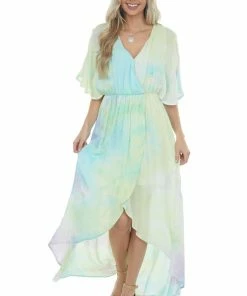 Main Strip Multicolor Tie Dye Maxi Dress Dresses