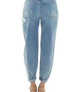 Sneak Peek Medium High Rise Destroyed Relaxed 90s Jeans