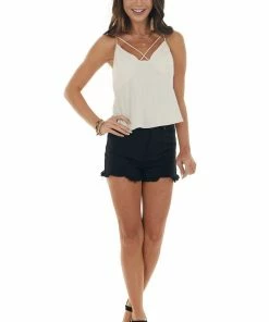 LE LIS Desert Sand Strappy Woven Camisole