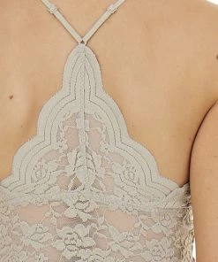 Wishlist Accessories Latte Floral Lace Racerback Bralette