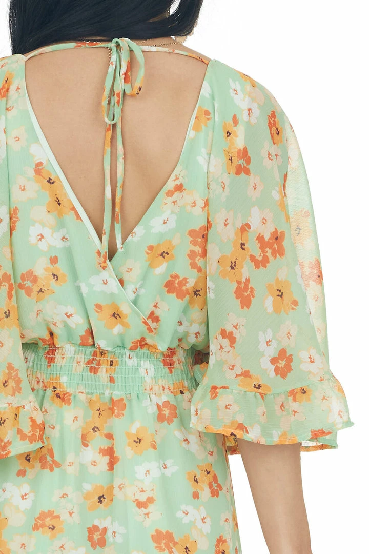 Peach Love Dresses Pistachio And Floral Print Mini Dress 10 Peach Love Dresses Pistachio And Floral Print Mini Dress