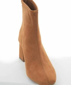 FORTUNE DYNAMIC Copper Faux Suede Heeled Booties With Zipper 13 FORTUNE DYNAMIC Copper Faux Suede Heeled Booties With Zipper