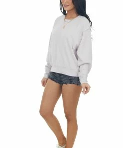 HYFVE Heathered Periwinkle Long Sleeve Knit Sweatshirt 24 HYFVE Heathered Periwinkle Long Sleeve Knit Sweatshirt
