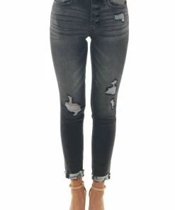 KanCan Charcoal Washed High Rise Distressed Jeans 17 KanCan Charcoal Washed High Rise Distressed Jeans