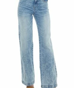 KanCan Medium Acid Wash High Rise 90s Flare Jeans Bottoms