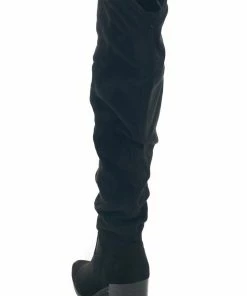 JP ORIGINAL CORP Shoes Black Faux Suede Pointed Toe Slouchy Boots