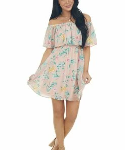 Flying Tomato Misty Rose Floral Print Woven Short Dress Dresses 11 Flying Tomato Misty Rose Floral Print Woven Short Dress Dresses