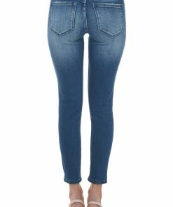 KanCan Dark Mid Rise Distressed Ankle Skinny Jeans Bottoms 17 KanCan Dark Mid Rise Distressed Ankle Skinny Jeans Bottoms