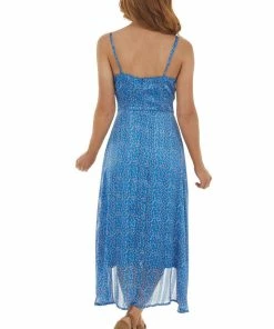 ROKOKO Sapphire Ditsy Floral Print High Low Dress Dresses