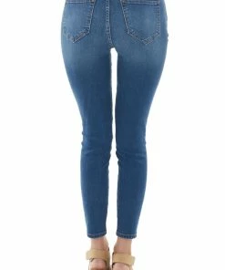 Cello Jeans Medium Mid Rise Distressed Knee Skinny Jeans Bottoms