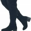 Legend Footwear Black Knee Length Boots With Heels