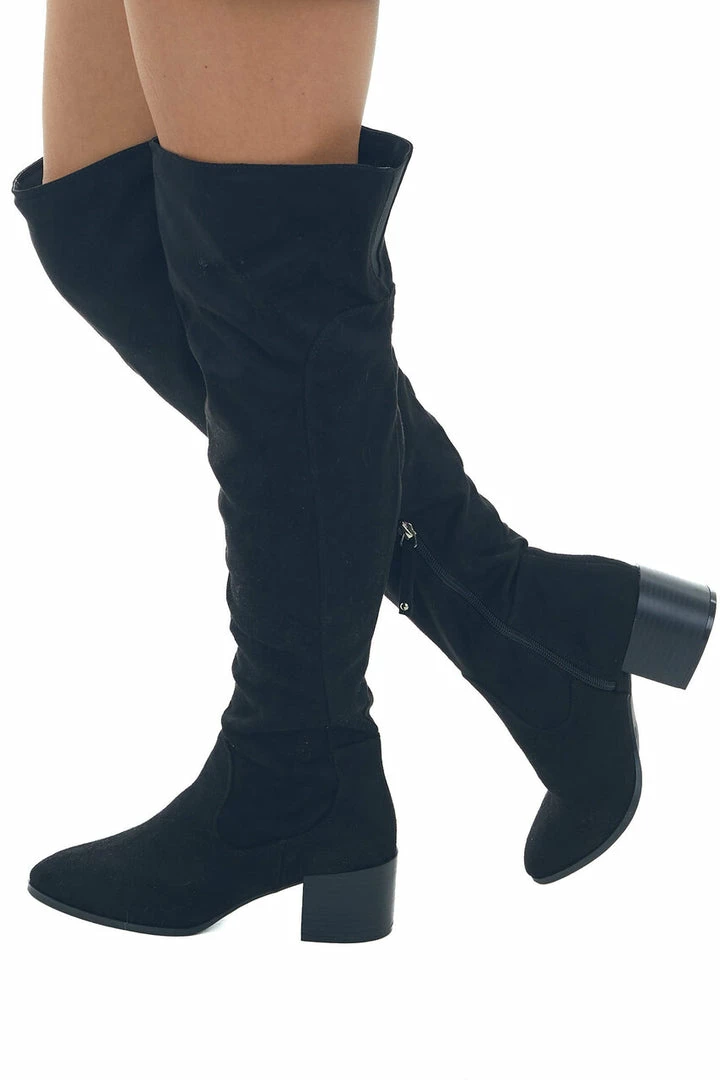 Legend Footwear Black Knee Length Boots With Heels 3 Legend Footwear Black Knee Length Boots With Heels