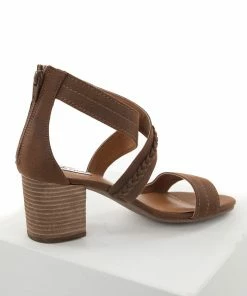 Brand Headquarters Walnut Criss Cross Strap Block Heel With Braided Detail Shoes 25 Brand Headquarters Walnut Criss Cross Strap Block Heel With Braided Detail Shoes