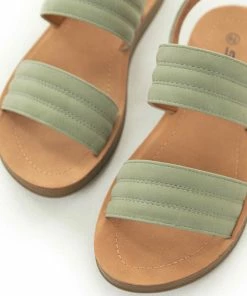 FORTUNE DYNAMIC Shoes Dark Sage Double Strap Sling Back Sandals