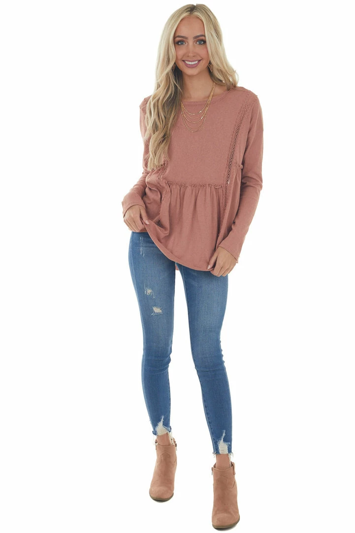 Easel Tops Ginger Long Sleeve Lace Detail Tunic Top 13 Easel Tops Ginger Long Sleeve Lace Detail Tunic Top