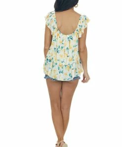 Ces Femme Amber Floral Print Ruffle Tiered Woven Top Tops 27 Ces Femme Amber Floral Print Ruffle Tiered Woven Top Tops