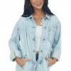 Wishlist Light Wash Button Up Denim Jacket With Pockets