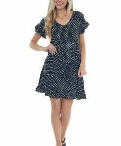 ANGIE Dresses Black And Off White Polka Dot Tiered Dress 15 ANGIE Dresses Black And Off White Polka Dot Tiered Dress