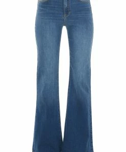 Sneak Peek Medium Wash High Rise Flare Leg Denim Jeans