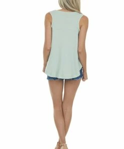 Heyson Sage Thermal Knit Tank Top With V Neckline Tops 14 Heyson Sage Thermal Knit Tank Top With V Neckline Tops