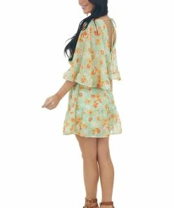 Peach Love Dresses Pistachio And Floral Print Mini Dress 15 Peach Love Dresses Pistachio And Floral Print Mini Dress