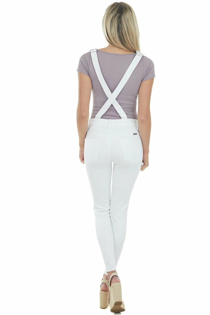 KanCan White Distressed Skinny Denim Overalls 9 KanCan White Distressed Skinny Denim Overalls