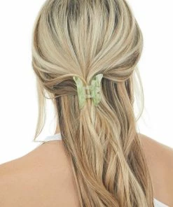 Denim & Daisy Accessories Sage Marbled Acetate Butterfly Hair Claw