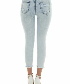 Cello Jeans Light Acid Wash High Rise Cropped Skinny Jeans Bottoms 16 Cello Jeans Light Acid Wash High Rise Cropped Skinny Jeans Bottoms
