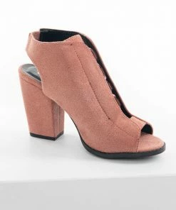 East Lion Corp. Shoes Punch Bungee Laced Peep Toe Sling Back Booties