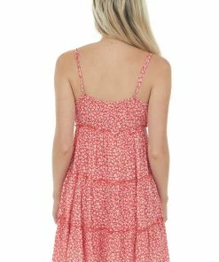Very J Scarlet Ditsy Floral Button Up Sleeveless Dress 12 Very J Scarlet Ditsy Floral Button Up Sleeveless Dress