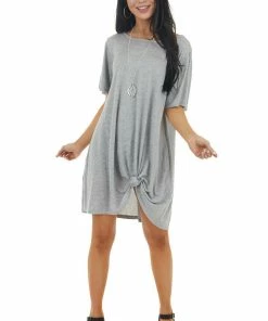 Lush Clothing Heather Grey Short Dress With Criss Cross Back Detail 30 Lush Clothing Heather Grey Short Dress With Criss Cross Back Detail