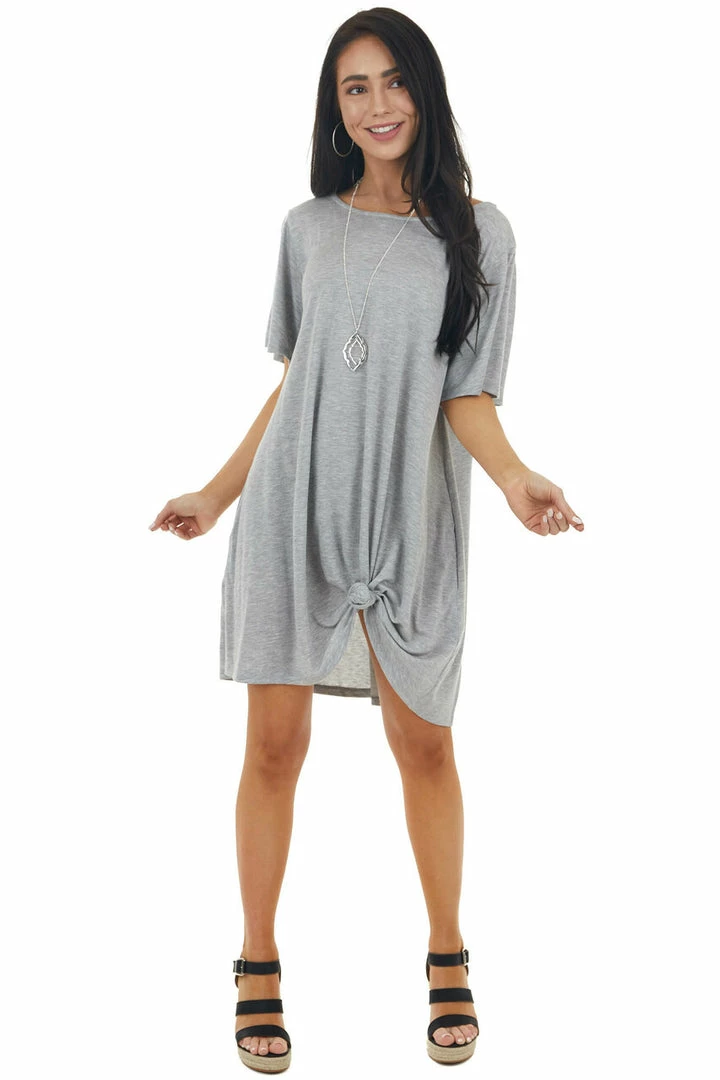 Lush Clothing Heather Grey Short Dress With Criss Cross Back Detail 15 Lush Clothing Heather Grey Short Dress With Criss Cross Back Detail