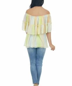 Entro Sunshine Ombre Multicolor Off The Shoulder Top