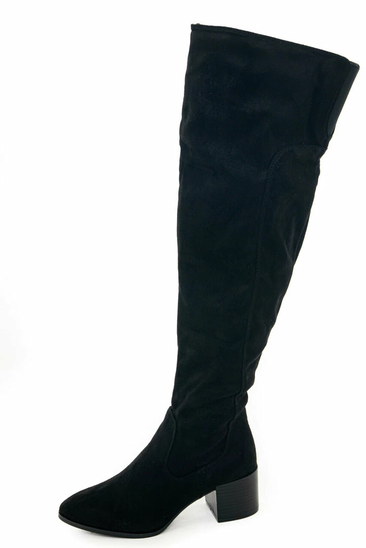 Legend Footwear Black Knee Length Boots With Heels 6 Legend Footwear Black Knee Length Boots With Heels