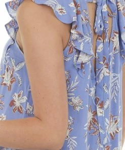 Jodifl Dresses Bright Lavender Floral Cap Sleeve Short Dress