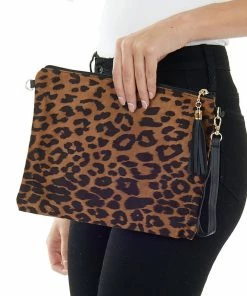 Urbanista Sepia Leopard Clutch With Detachable Strap Accessories