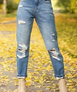 KanCan Medium Wash High Rise Distressed Mom Jeans 21 KanCan Medium Wash High Rise Distressed Mom Jeans