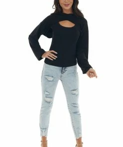 HYFVE Black Ribbed Tank Top And Cropped Hoodie Set Tops 14 HYFVE Black Ribbed Tank Top And Cropped Hoodie Set Tops