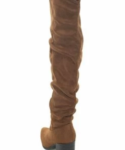 JP ORIGINAL CORP Shoes Sepia Faux Suede Pointed Toe Slouchy Boots