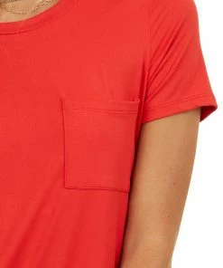 Entro Crimson Short Sleeve Soft Knit Mini Dress With Chest Pocket Dresses 27 Entro Crimson Short Sleeve Soft Knit Mini Dress With Chest Pocket Dresses