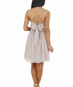 Dress Forum Dusty Blush Sleeveless Ditsy Floral Dress With Tie Details 32 Dress Forum Dusty Blush Sleeveless Ditsy Floral Dress With Tie Details