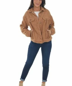 HYFVE Brown Sugar Button Up Corduroy Jacket 28 HYFVE Brown Sugar Button Up Corduroy Jacket