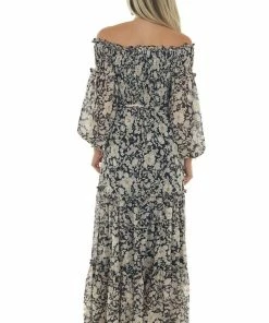 Flying Tomato Black Floral Print Off Shoulder Maxi Dress Dresses 28 Flying Tomato Black Floral Print Off Shoulder Maxi Dress Dresses