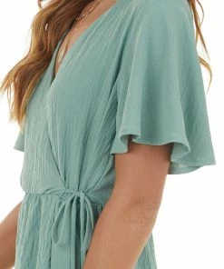 Vanilla Bay Light Juniper Surplice Maxi Dress With Slit 11 Vanilla Bay Light Juniper Surplice Maxi Dress With Slit