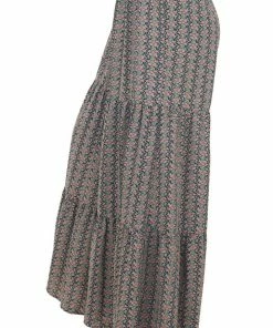 Entro Bottoms Black Ditsy Floral Tiered Woven Wide Leg Pants