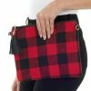 Urbanista Cherry Buffalo Plaid Clutch Purse With Tassel Accessories