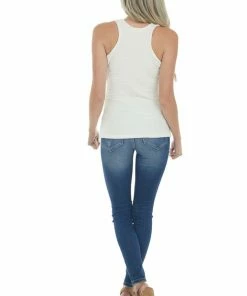 Entro Tops Vanilla Weave Texture Stretchy Knit Tank Top 27 Entro Tops Vanilla Weave Texture Stretchy Knit Tank Top