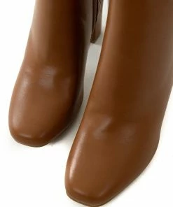 Let's See Style Shoes Spice Quilted Back Detail High Heel Booties