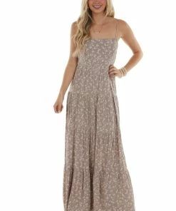 ROKOKO Lavender Ditsy Floral Sleeveless Maxi Dress